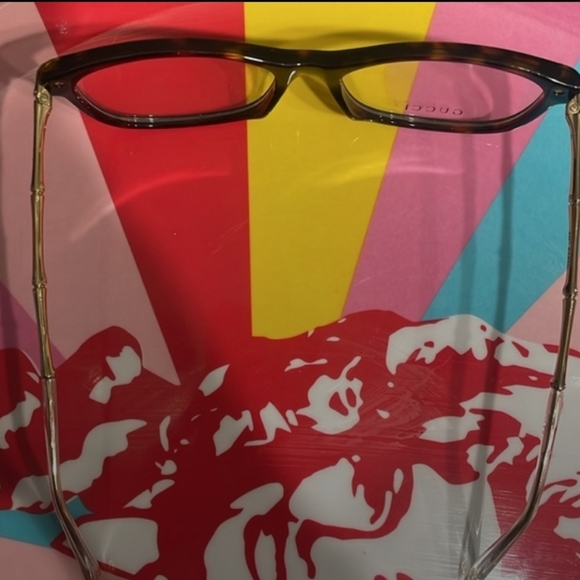 Gucci gold bamboo eye glasses - Picture 3 of 6